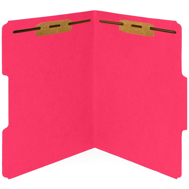 Blue Summit Supplies 50 Red Fastener File Folders - 1/3 Cut Reinforced Tab - Durable 2 Prongs Bonded Fastener Designed to Organize Standard Medical Files, Law Client Files, Office Reports - Letter Size, Red, 50 Pack - Image 4